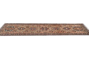 Vintage Pale Pink Tribal 2'4X9'2 Karajeh Persian Runner Rug