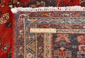 Semi Antique Red Tribal 4X10 Hamedan Persian Runner Rug
