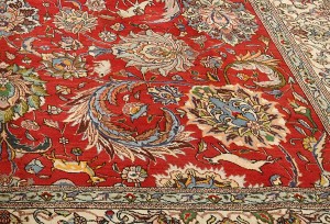 Vintage Red Traditional 10X12'6 Tabriz Persian Rug