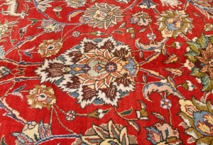 Vintage Red Traditional 10X12'6 Tabriz Persian Rug