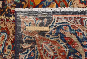 Vintage Purple-navy Pictorial 10X13 Kashmar Persian Rug