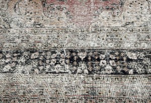 Antique Muted Floral 8X11 Distressed Vintage Oriental Rug