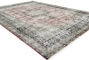 Antique Muted Floral 8X11 Distressed Vintage Oriental Rug