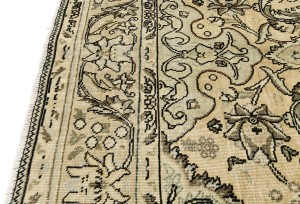 Antique Muted Floral 6'4X9'6 Distressed Vintage Oriental Rug