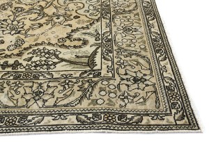 Antique Muted Floral 6'4X9'6 Distressed Vintage Oriental Rug