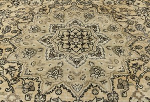 Antique Muted Floral 6'4X9'6 Distressed Vintage Oriental Rug