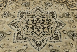 Antique Muted Floral 6'4X9'6 Distressed Vintage Oriental Rug