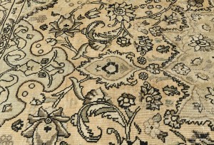 Antique Muted Floral 6'4X9'6 Distressed Vintage Oriental Rug