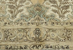 Semi Antique Muted Floral 7X10 Distressed Vintage Oriental Rug