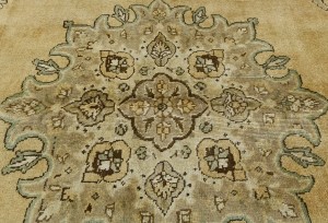 Semi Antique Muted Floral 7X10 Distressed Vintage Oriental Rug