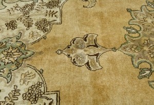 Semi Antique Muted Floral 7X10 Distressed Vintage Oriental Rug