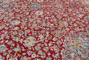 Vintage Traditional Floral 9'7X13'6 Kerman Persian Rug