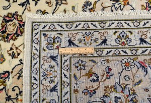 Vintage Cream Traditional 10X13 Kashan Persian Rug