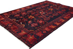 Vintage Red Tribal Floral 4X7 Hamedan Persian Rug