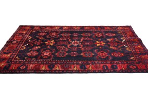 Vintage Red Tribal Floral 4X7 Hamedan Persian Rug