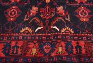 Vintage Red Tribal Floral 4X7 Hamedan Persian Rug