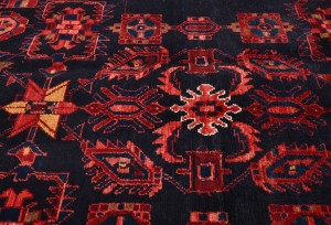 Vintage Red Tribal Floral 4X7 Hamedan Persian Rug