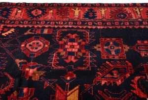 Vintage Red Tribal Floral 4X7 Hamedan Persian Rug