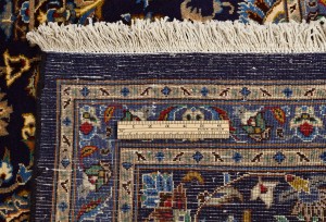 Vintage Dark Navy Traditional 10X13 Kashmar Persian Rug