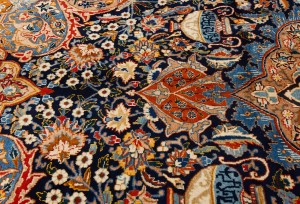 Vintage Pictorial Traditional 10X13 Kashmar Persian Rug