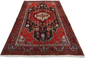 Vintage Floral Red 4X6'6 Gholtogh Persian Rug