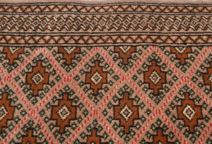 Vintage Geometric Tribal 3'6X4'8 Turkoman Persian Rug