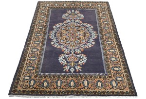 Vintage Plum Floral 3X5 Shahreza Persian Rug