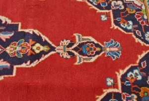 Vintage Red Traditional 2'8X4'3 Kashan Persian Rug