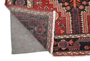 Vintage Red Tribal 3'7X6 Hamedan Persian Rug