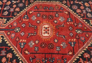 Vintage Red Tribal 3'7X6 Hamedan Persian Rug