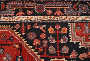 Vintage Red Tribal 3'7X6 Hamedan Persian Rug