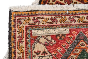 Vintage Red Tribal 2X2 Abadeh Persian Square Rug