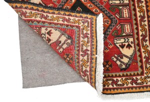 Vintage Red Tribal 2X2 Abadeh Persian Square Rug