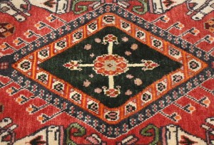 Vintage Red Tribal 2X2 Abadeh Persian Square Rug