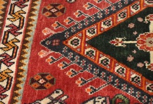 Vintage Red Tribal 2X2 Abadeh Persian Square Rug