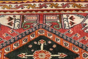Vintage Red Tribal 2X2 Abadeh Persian Square Rug