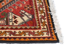 Vintage Red Tribal 2X2 Abadeh Persian Square Rug