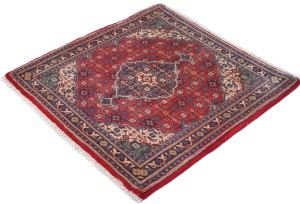 Vintage Floral Fish Mahi 2'5X2'4 Tabriz Sarouk Persian Square Rug
