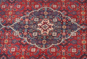 Vintage Floral Fish Mahi 2'5X2'4 Tabriz Sarouk Persian Square Rug