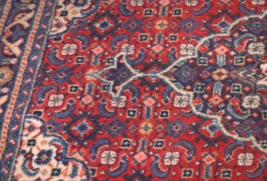 Vintage Floral Fish Mahi 2'5X2'4 Tabriz Sarouk Persian Square Rug