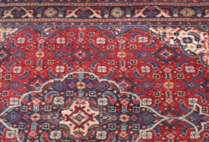 Vintage Floral Fish Mahi 2'5X2'4 Tabriz Sarouk Persian Square Rug