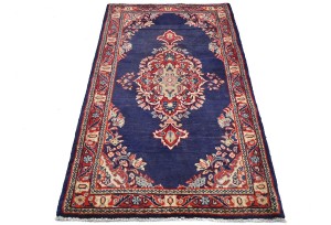 Vintage Classic Traditional 2'4X4'2 Kashan Persian Rug