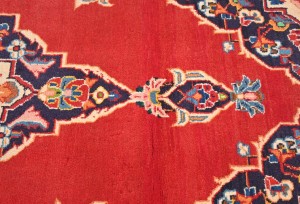 Vintage Red Traditional 2'7X4'5 Kashan Persian Rug