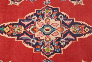 Vintage Red Traditional 2'7X4'5 Kashan Persian Rug