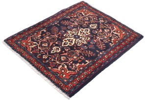 Vintage Purple-navy Traditional 2X3 Kashan Persian Rug
