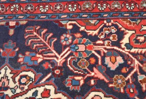 Vintage Purple-navy Traditional 2X3 Kashan Persian Rug