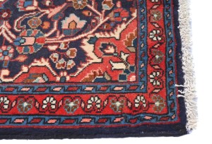 Vintage Purple-navy Traditional 2X3 Kashan Persian Rug