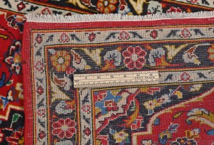 Vintage Red Traditional 2'6X4'4 Kashan Persian Rug
