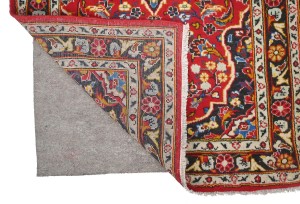 Vintage Red Traditional 2'6X4'4 Kashan Persian Rug
