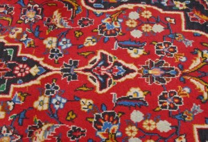 Vintage Red Traditional 2'6X4'4 Kashan Persian Rug